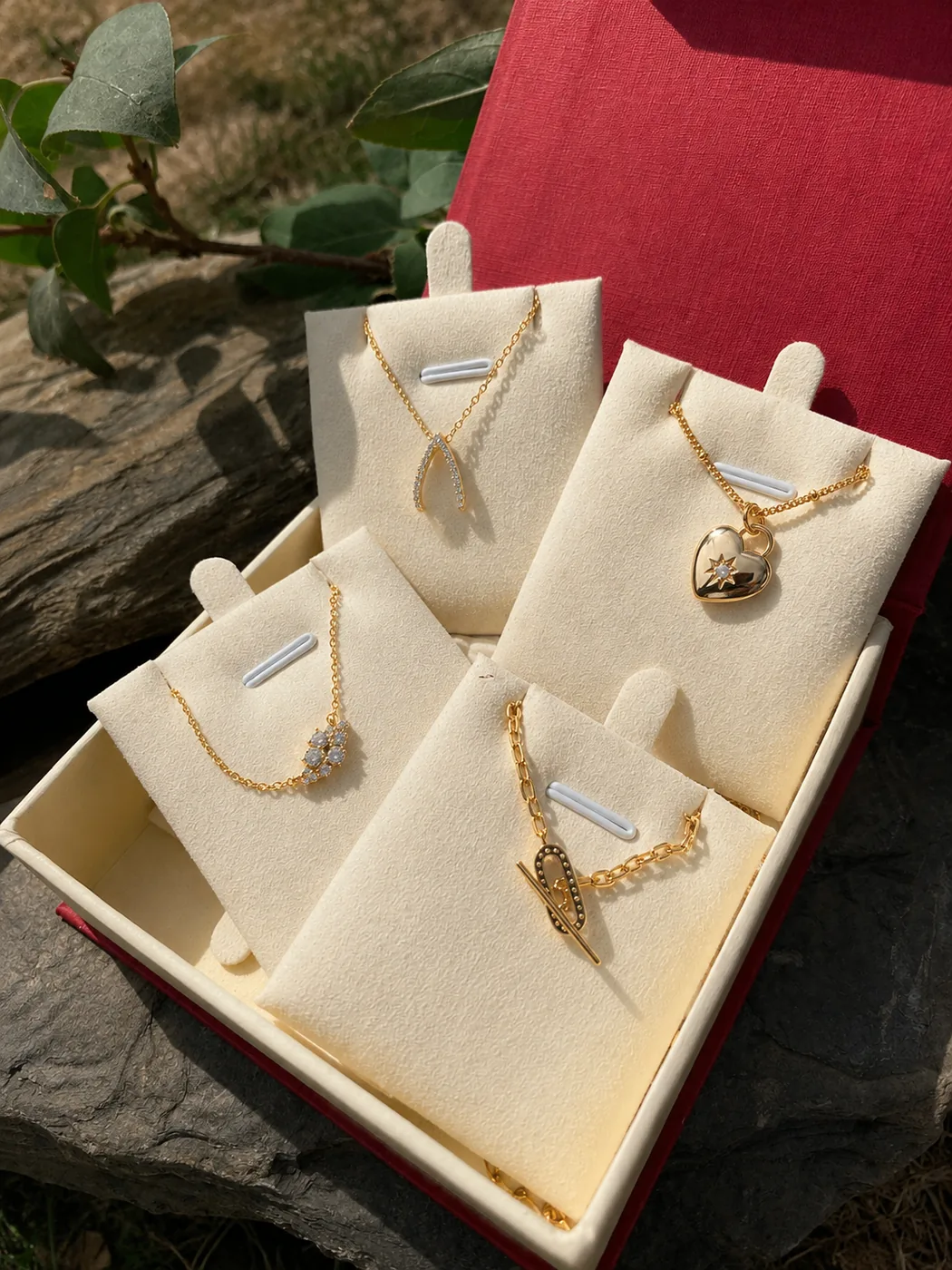 Ruby Pepper gift box on stone