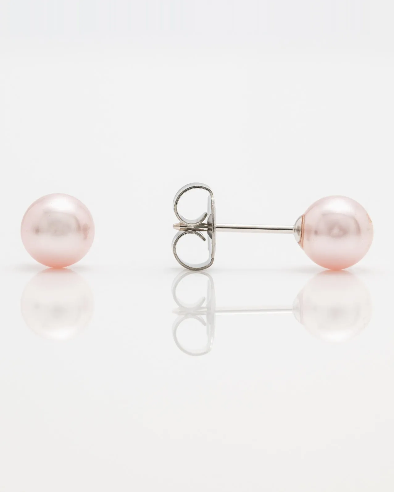14k White Gold Pink Pearl 6mm