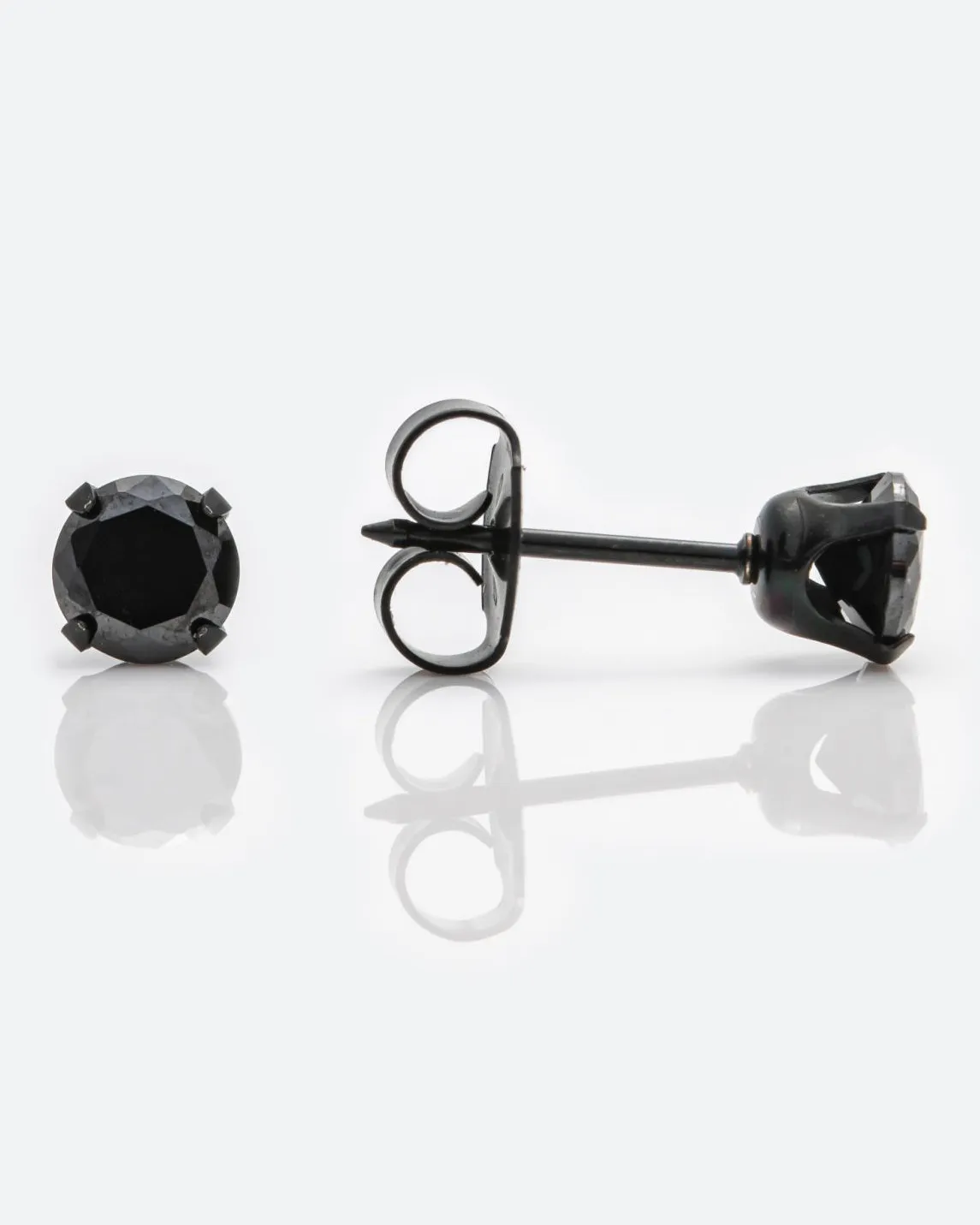 Black Stainless 5mm Cubic Zirconia