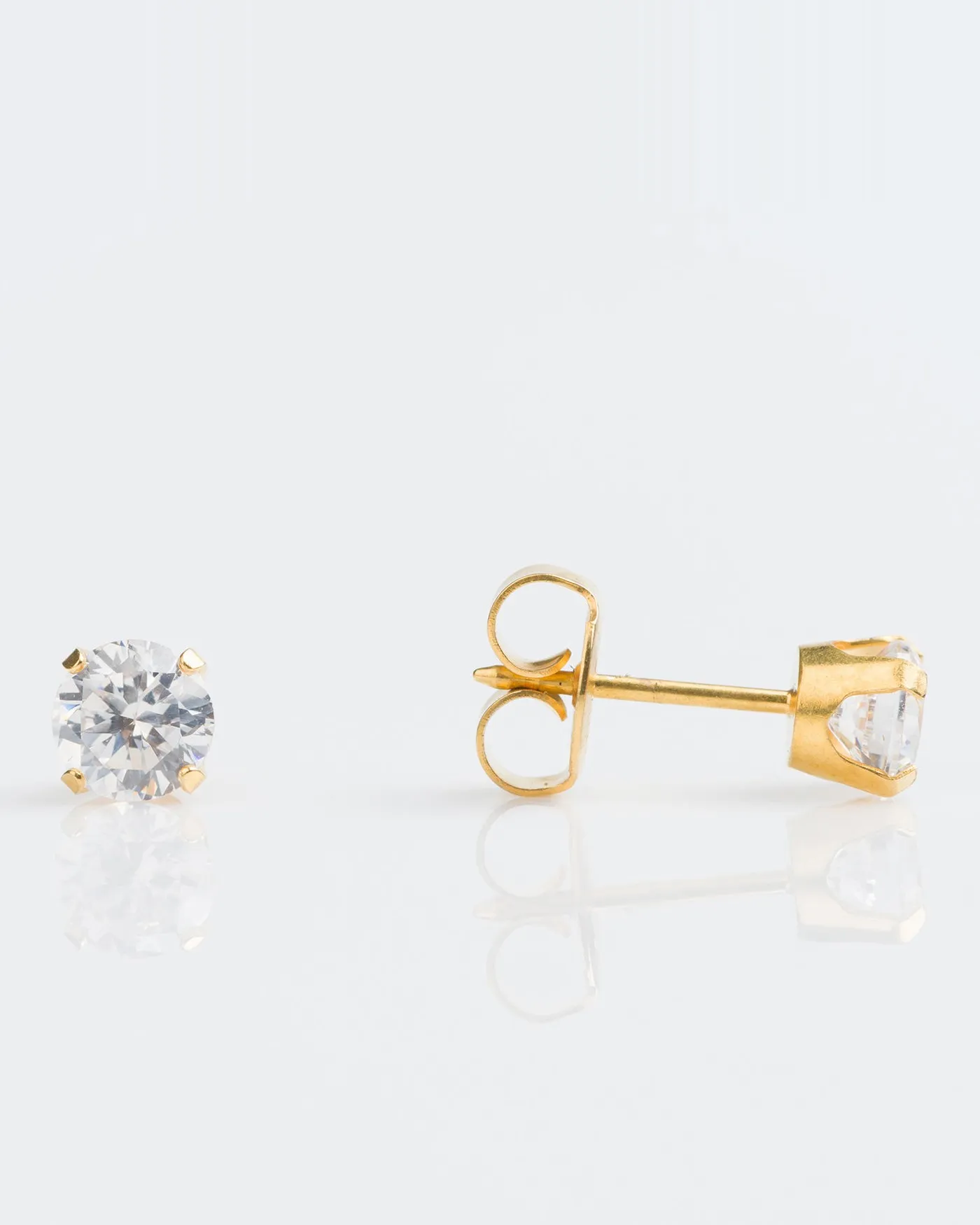 Gold Cubic Zirconia 7mm