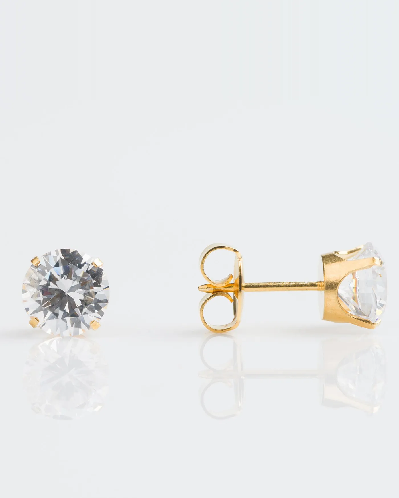 Gold Cubic Zirconia 6mm