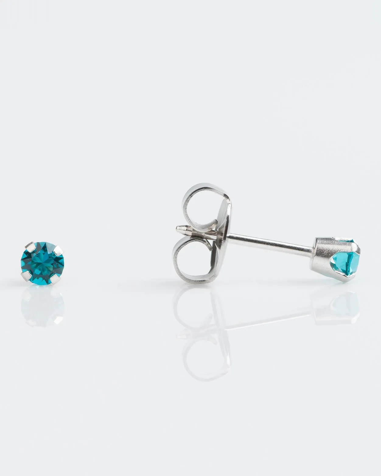 White Gold Aquamarine 3mm