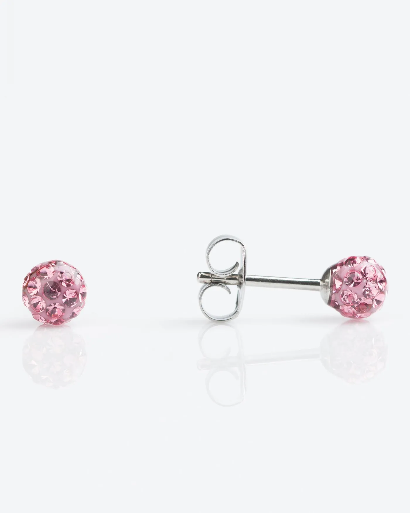 Stainless Fireball Light Rose 4.5mm