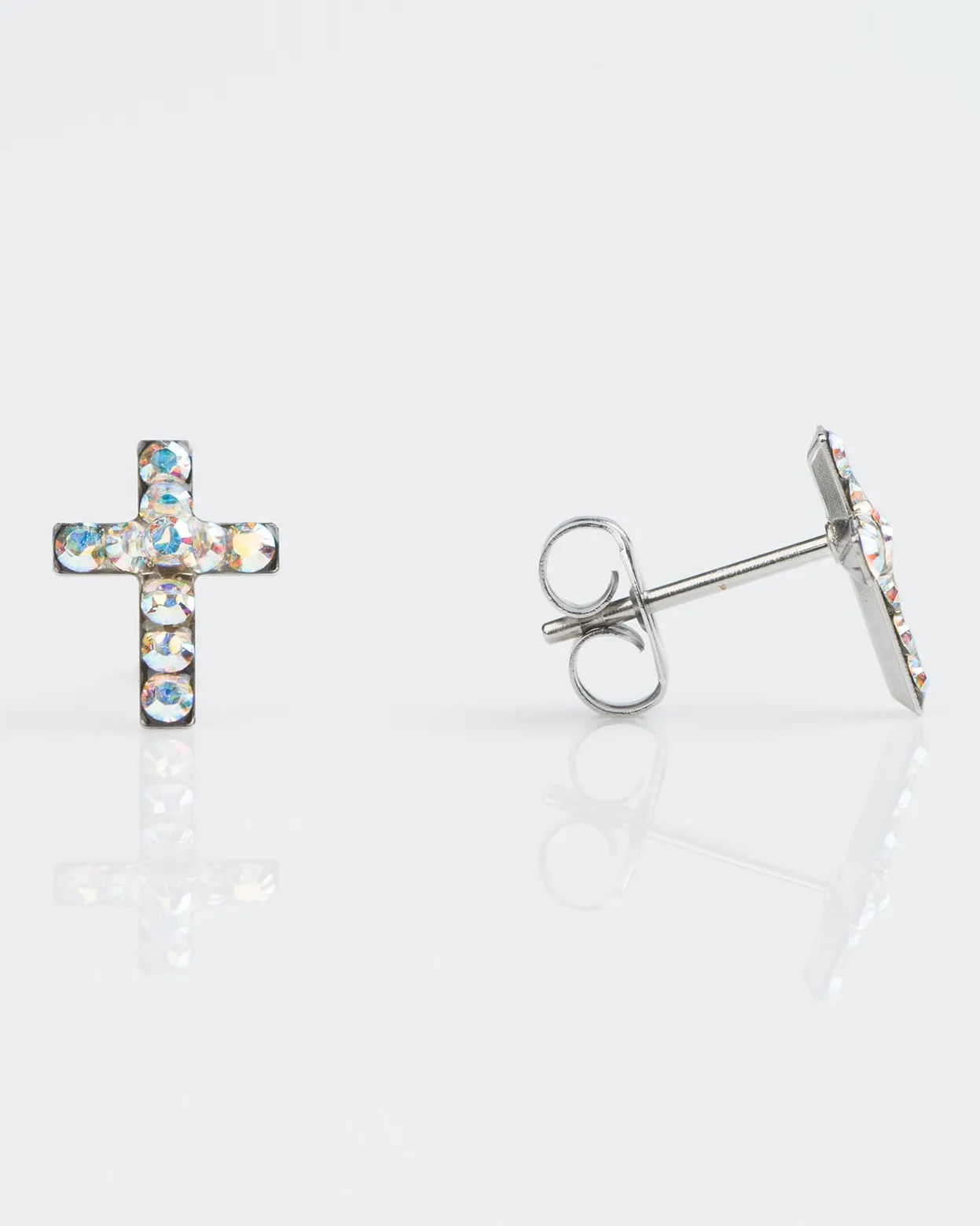 Stainless Cross AB Crystal