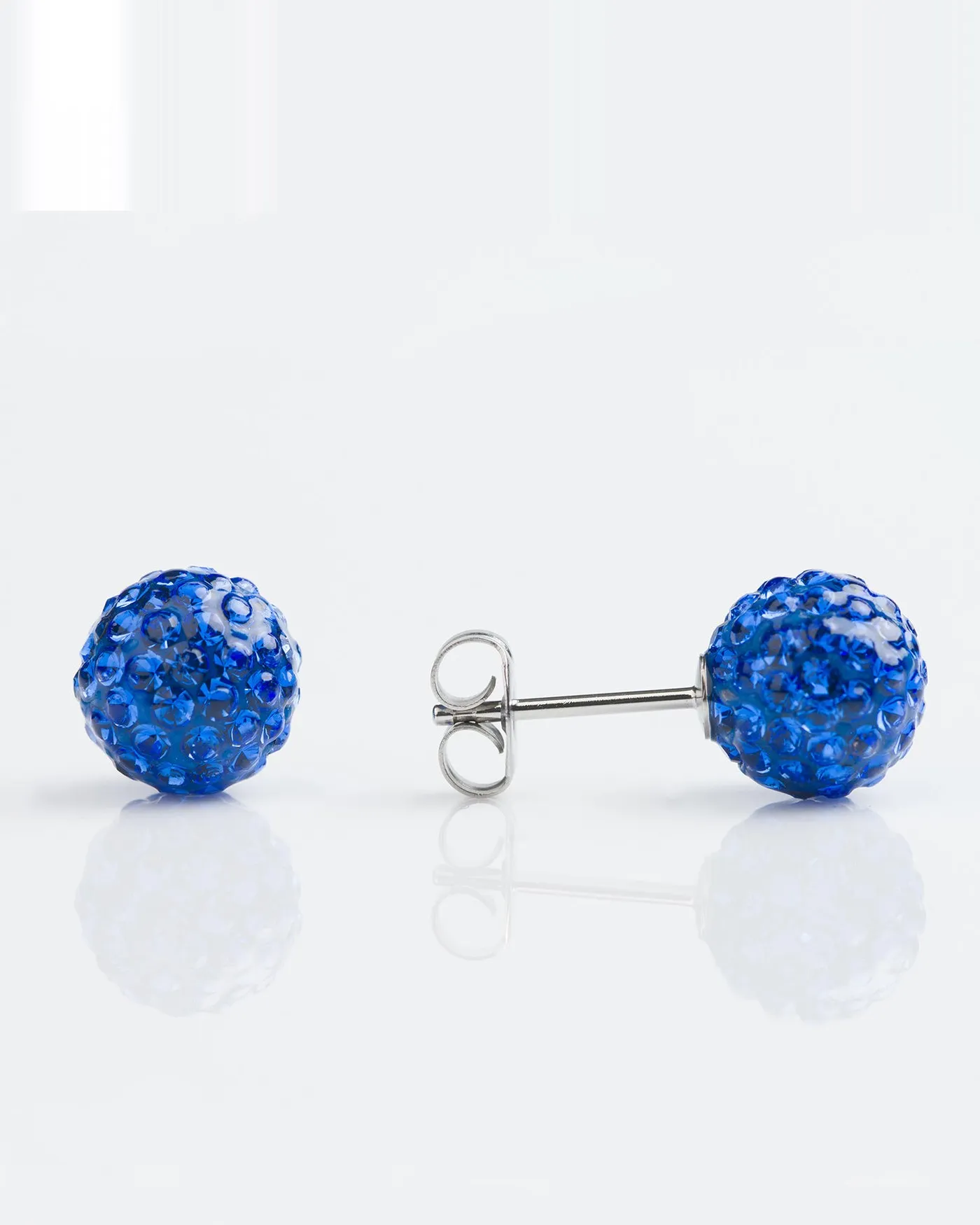 Stainless Fireball Sapphire 8mm