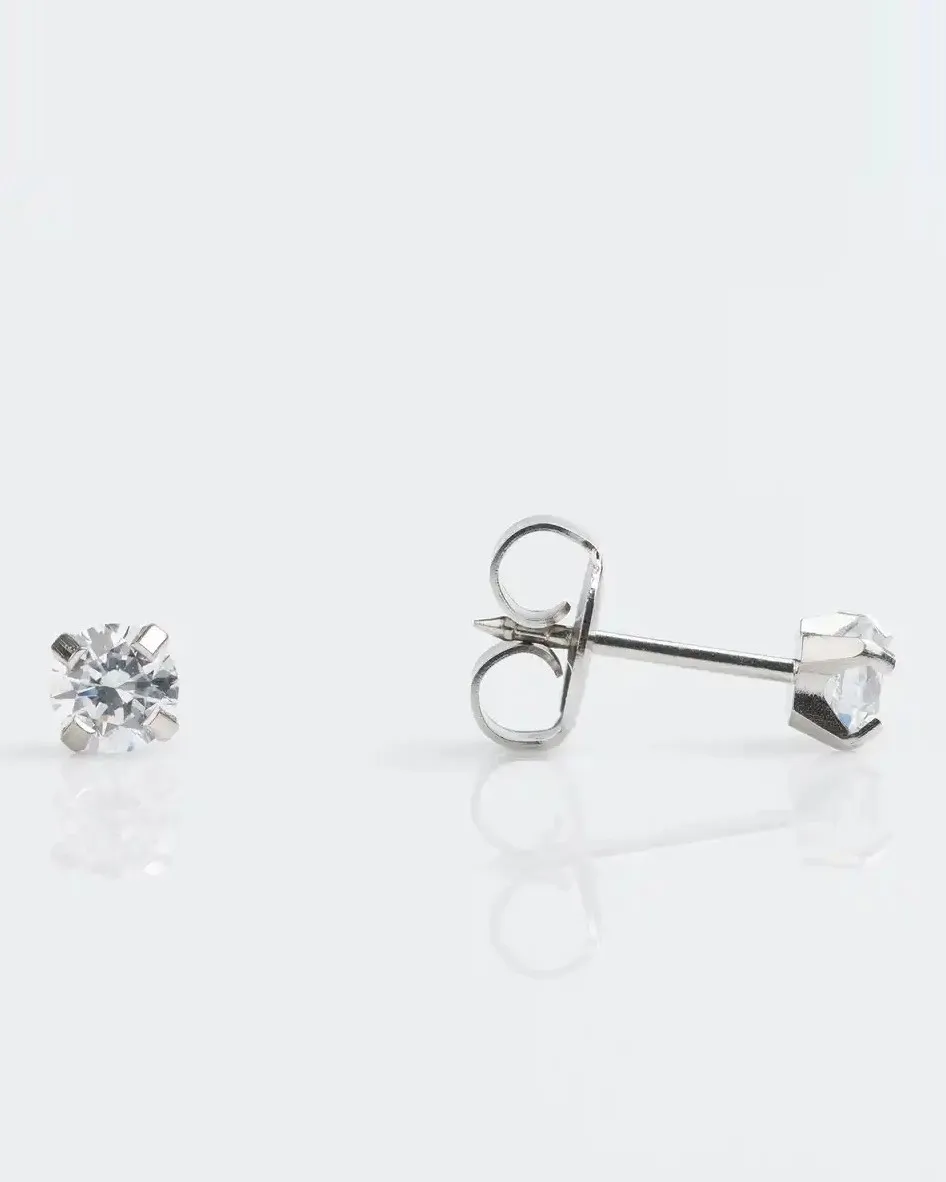 Stainless Cubic Zirconia 4mm