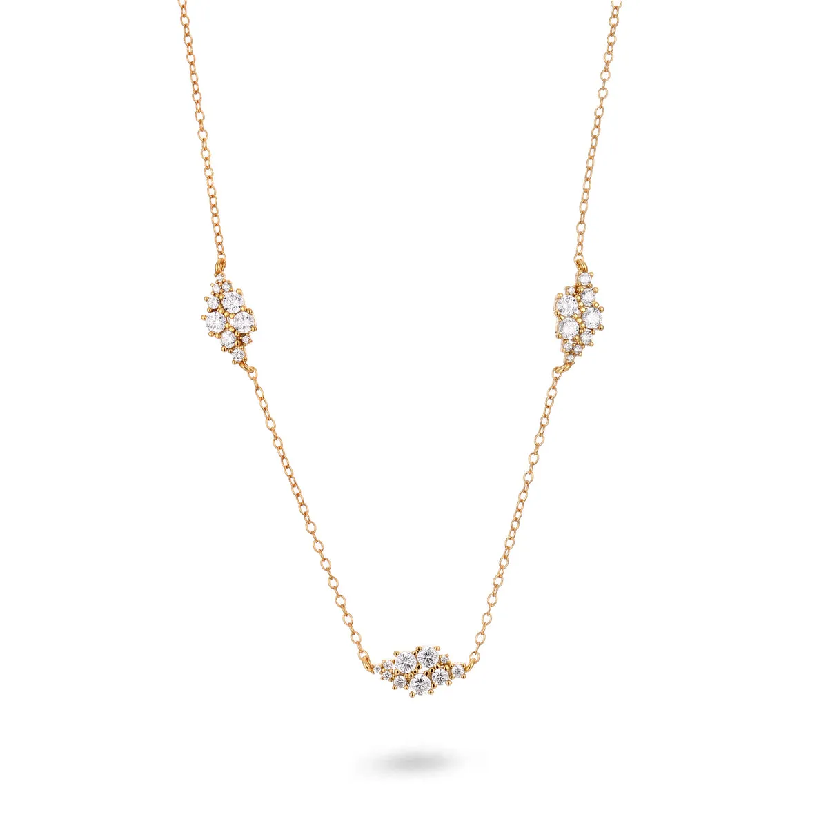 Crystal Cluster Station Necklace